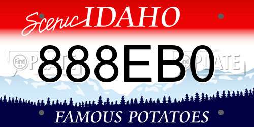 888EB0 Idaho License Plate