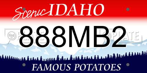 888MB2 Idaho License Plate