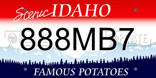 888MB7 Idaho License Plate