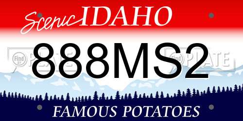 888MS2 Idaho License Plate