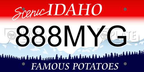888MYG Idaho License Plate