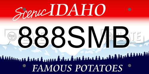 888SMB Idaho License Plate