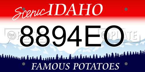 8894EO Idaho License Plate