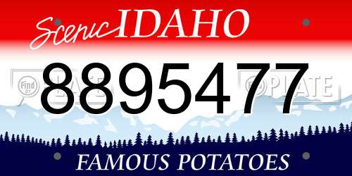 8895477 Idaho License Plate