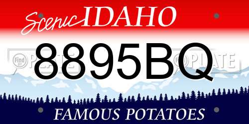 8895BQ Idaho License Plate