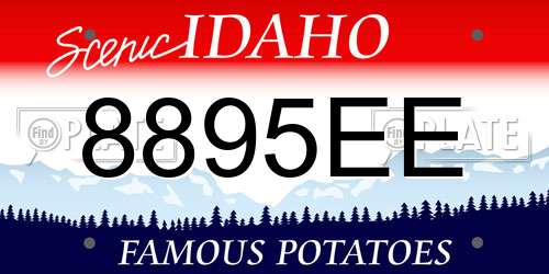 8895EE Idaho License Plate