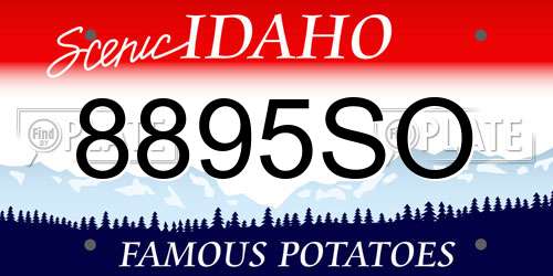8895SO Idaho License Plate