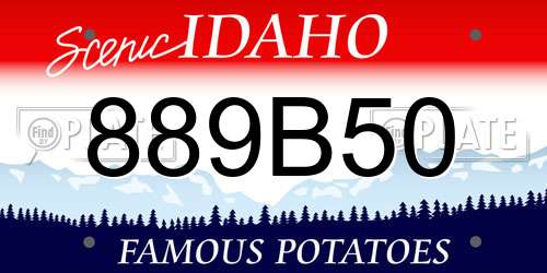889B50 Idaho License Plate