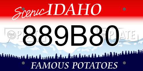 889B80 Idaho License Plate