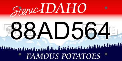 88AD564 Idaho License Plate