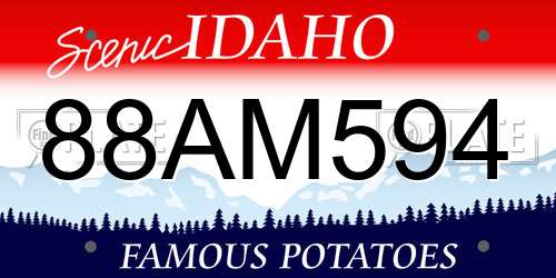 88AM594 Idaho License Plate