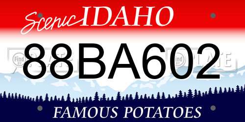 88BA602 Idaho License Plate