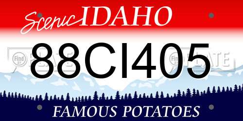 88CI405 Idaho License Plate