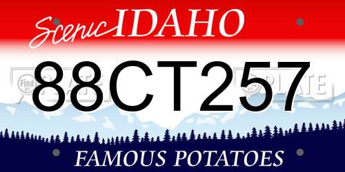 88CT257 Idaho License Plate
