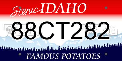 88CT282 Idaho License Plate