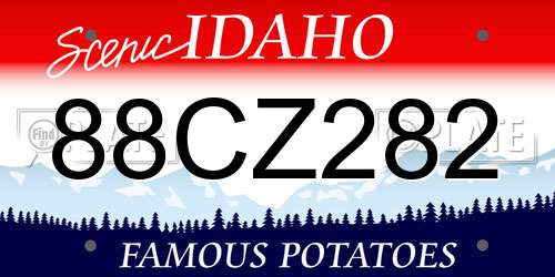 88CZ282 Idaho License Plate