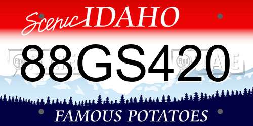 88GS420 Idaho License Plate