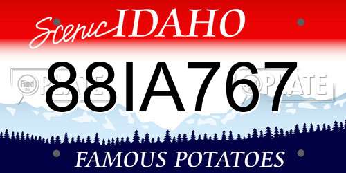 88IA767 Idaho License Plate