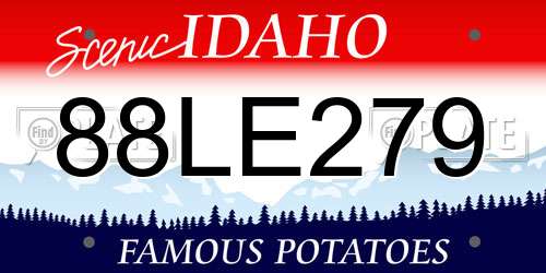 88LE279 Idaho License Plate