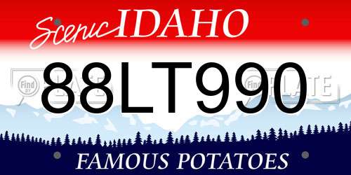 88LT990 Idaho License Plate