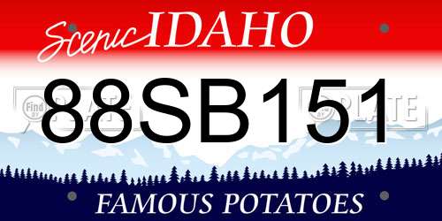 88SB151 Idaho License Plate