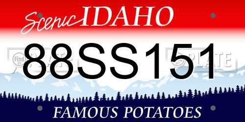 88SS151 Idaho License Plate