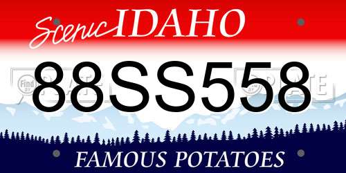 88SS558 Idaho License Plate