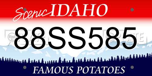 88SS585 Idaho License Plate