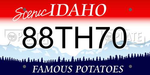 88TH70 Idaho License Plate