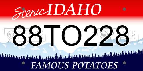 88TO228 Idaho License Plate
