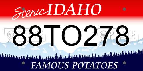 88TO278 Idaho License Plate