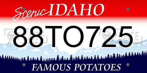 88TO725 Idaho License Plate