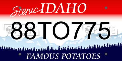 88TO775 Idaho License Plate