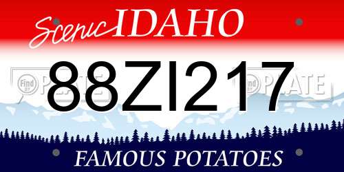 88ZI217 Idaho License Plate