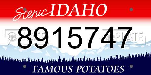 8915747 Idaho License Plate