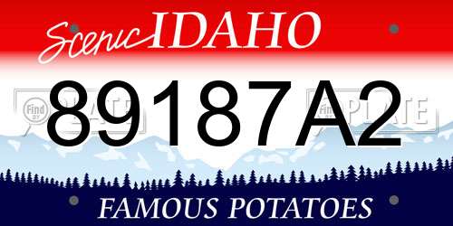 89187A2 Idaho License Plate