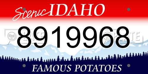 8919968 Idaho License Plate