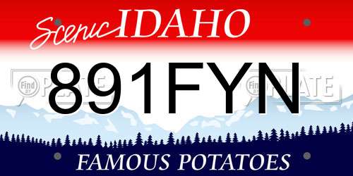 891FYN Idaho License Plate