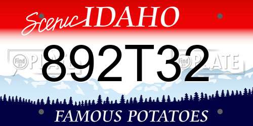 892T32 Idaho License Plate