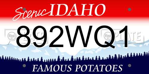892WQ1 Idaho License Plate