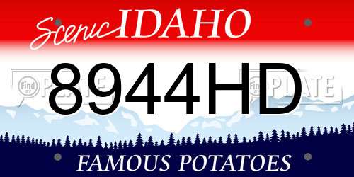 8944HD Idaho License Plate