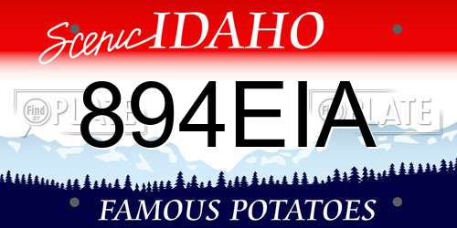 894EIA Idaho License Plate