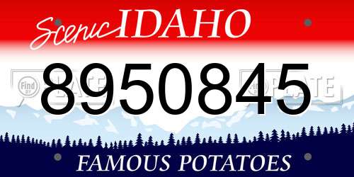 8950845 Idaho License Plate
