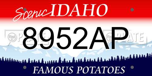 8952AP Idaho License Plate