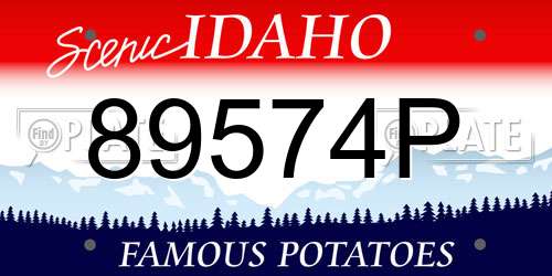 89574P Idaho License Plate