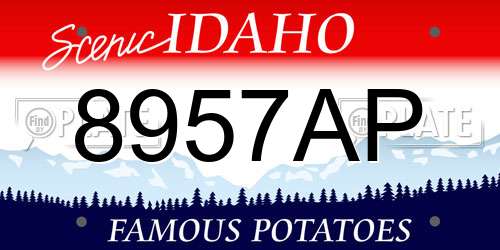 8957AP Idaho License Plate