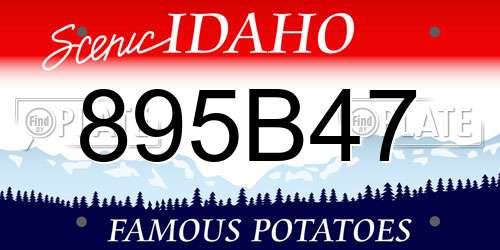 895B47 Idaho License Plate