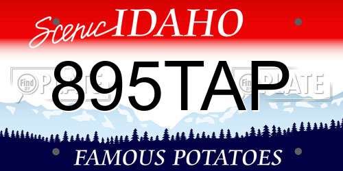 895TAP Idaho License Plate