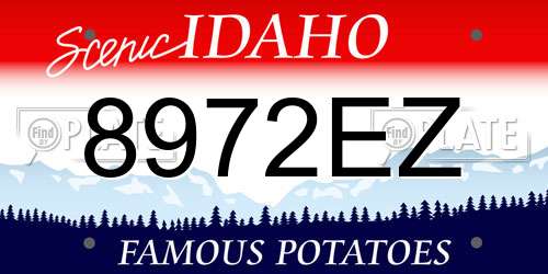 8972EZ Idaho License Plate