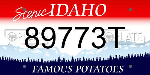 89773T Idaho License Plate